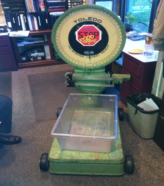 Scale to weigh food waste