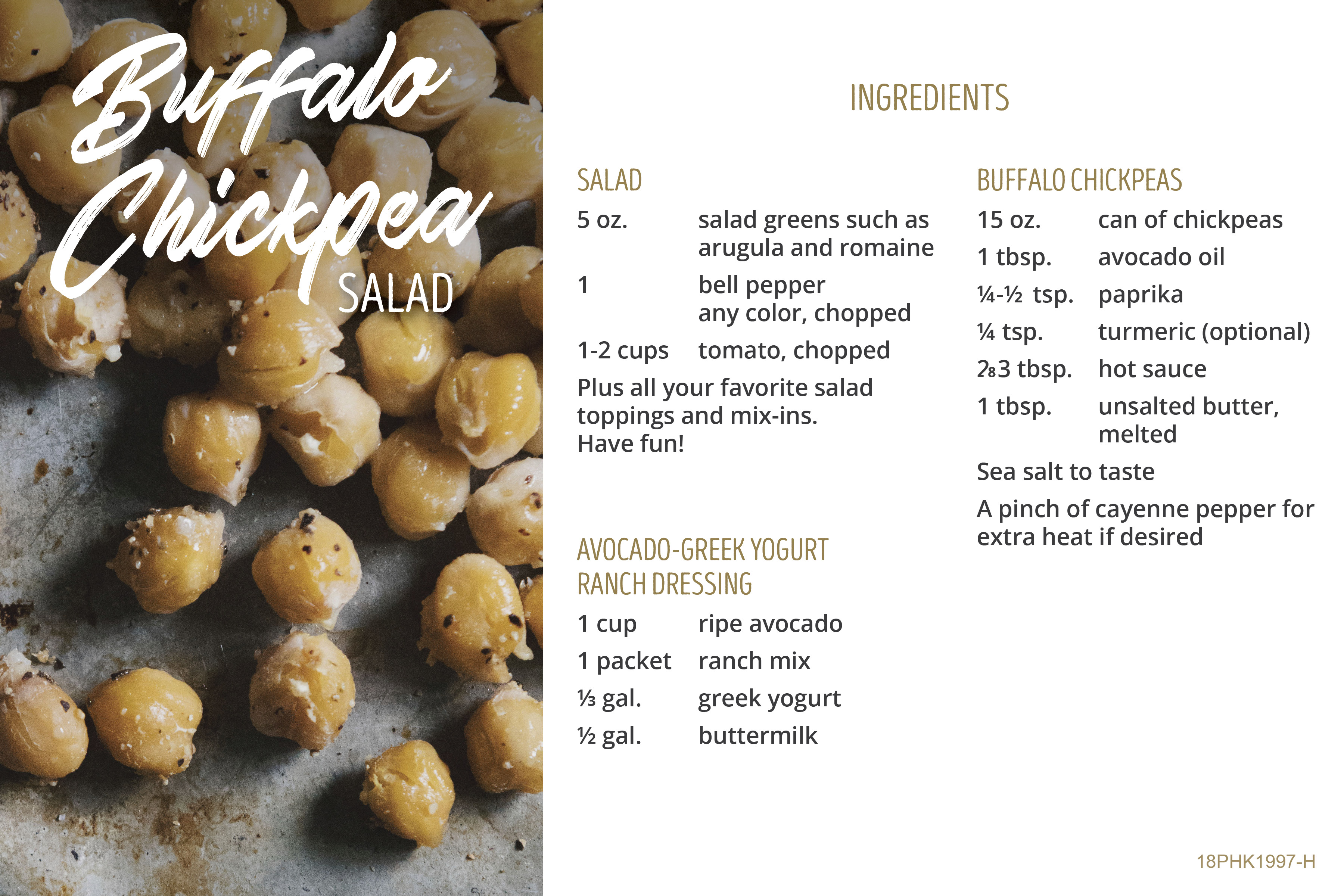 buffalo chickpea recipe