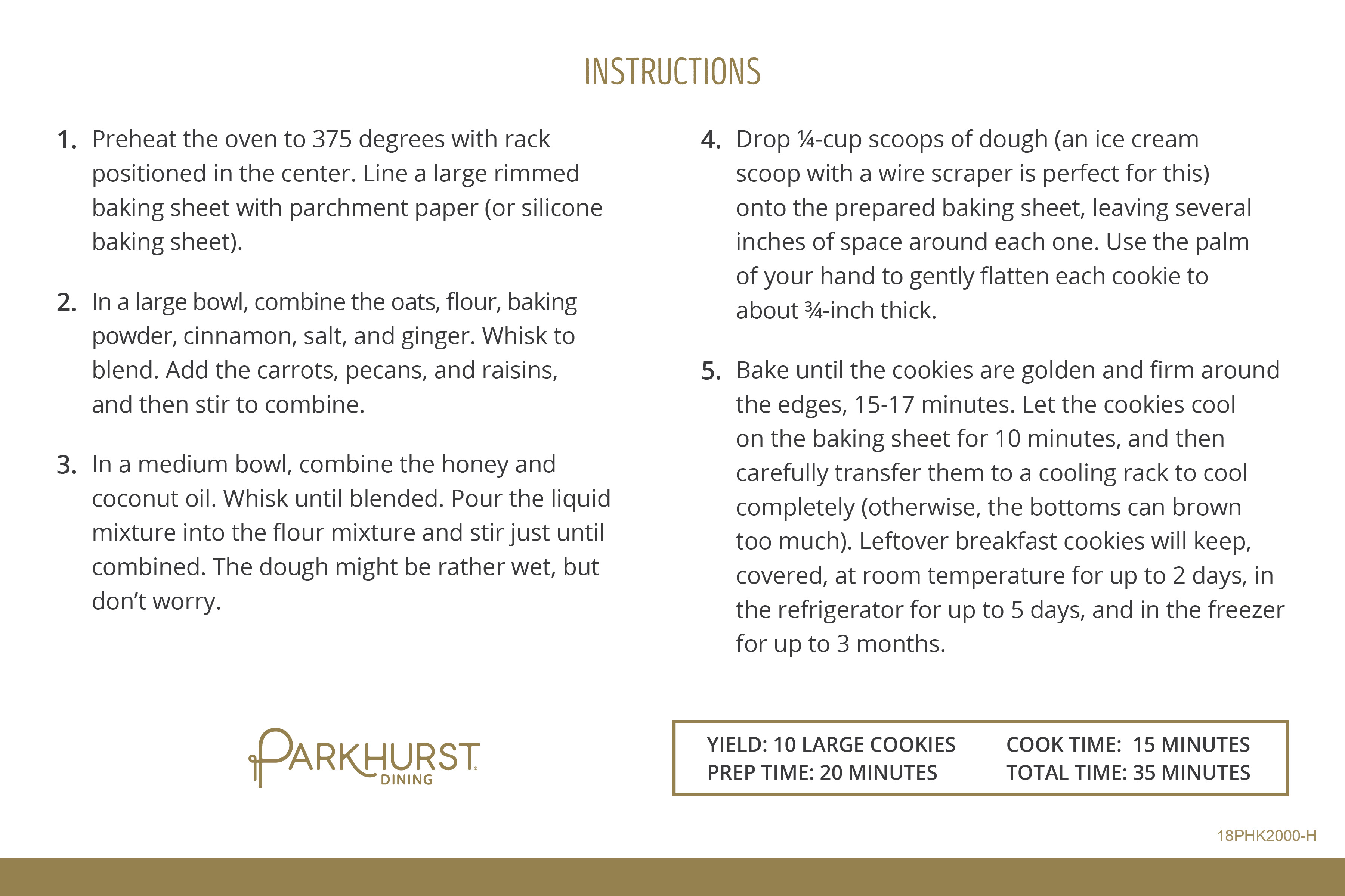 Carrot Cake Breakfast Cookies