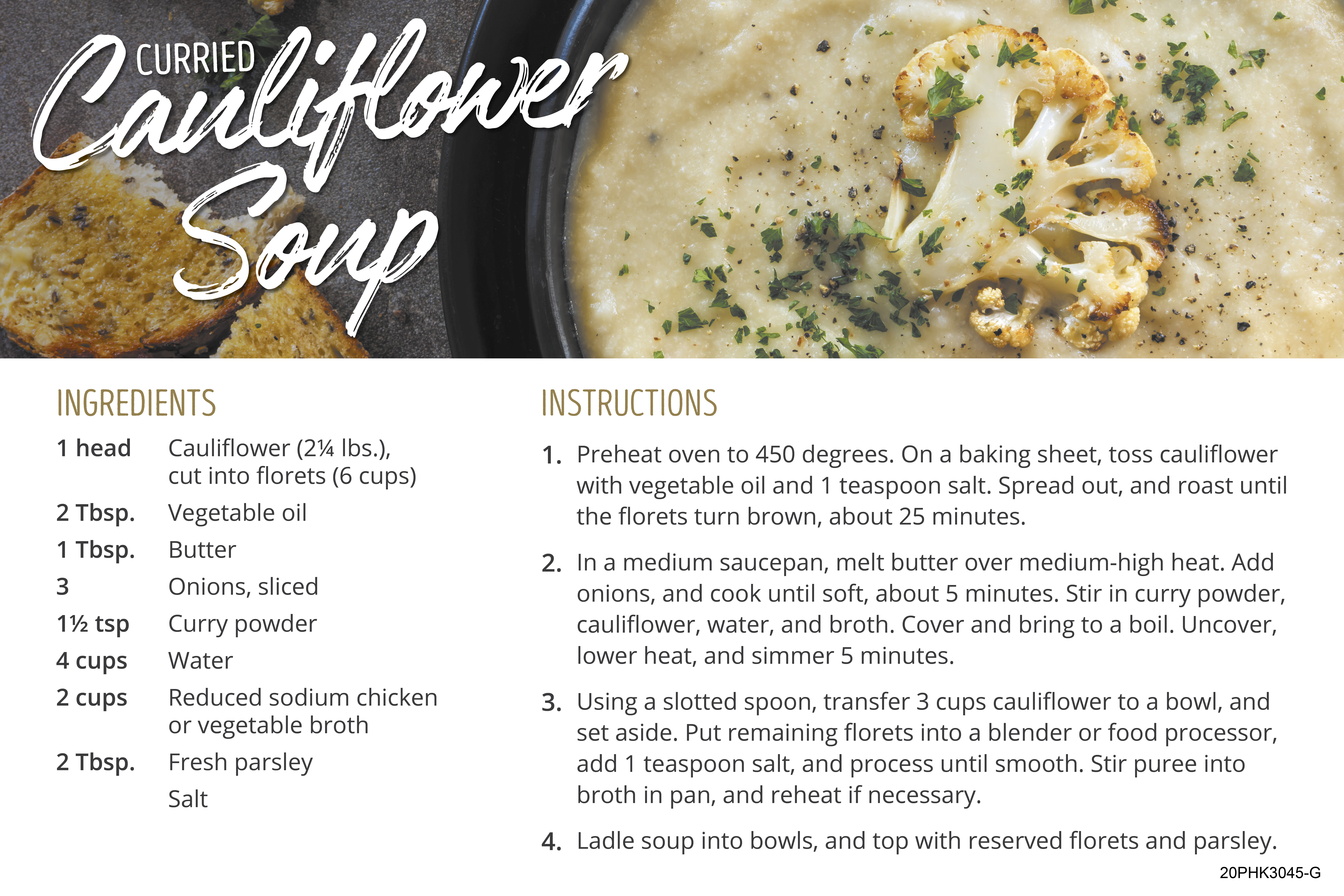 curried cauliflower soup recipe