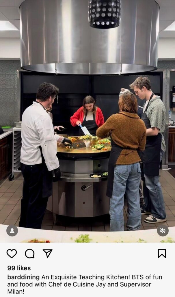 students in a kitchen learning how to cook