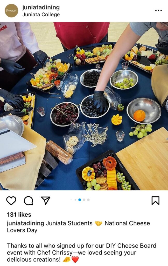 cheese board presentations on a table