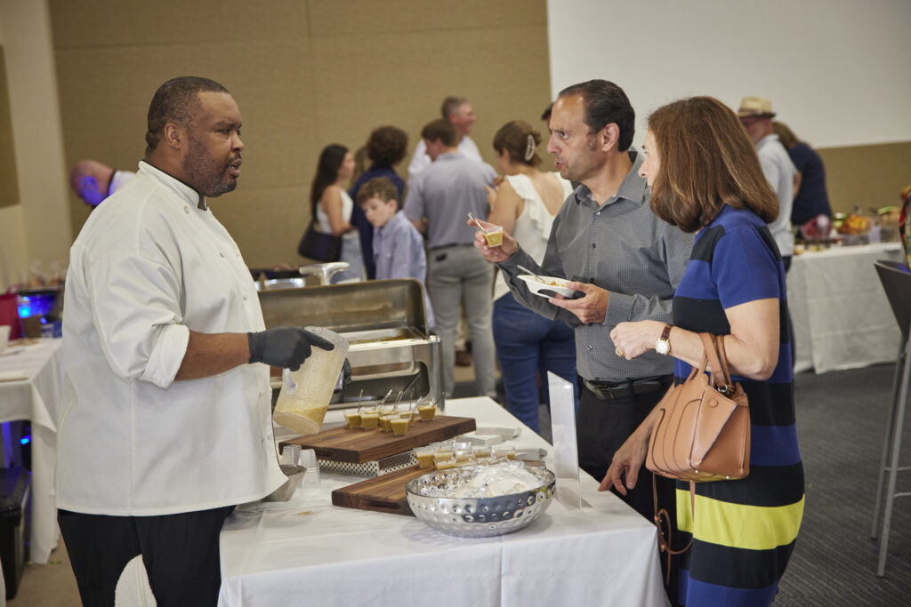 Parkhurst Chef Joe Flax speaks with guests