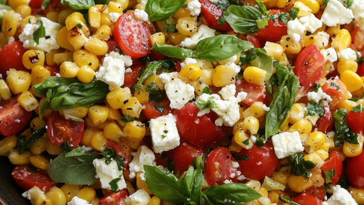 Grilled Corn, Feta, Basil Salad August Recipe of the Month Parkhurst