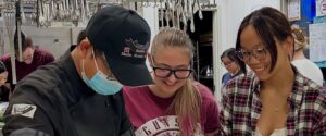 Students enjoy a Pasukaru Sushi hands-on sushi event at Bard