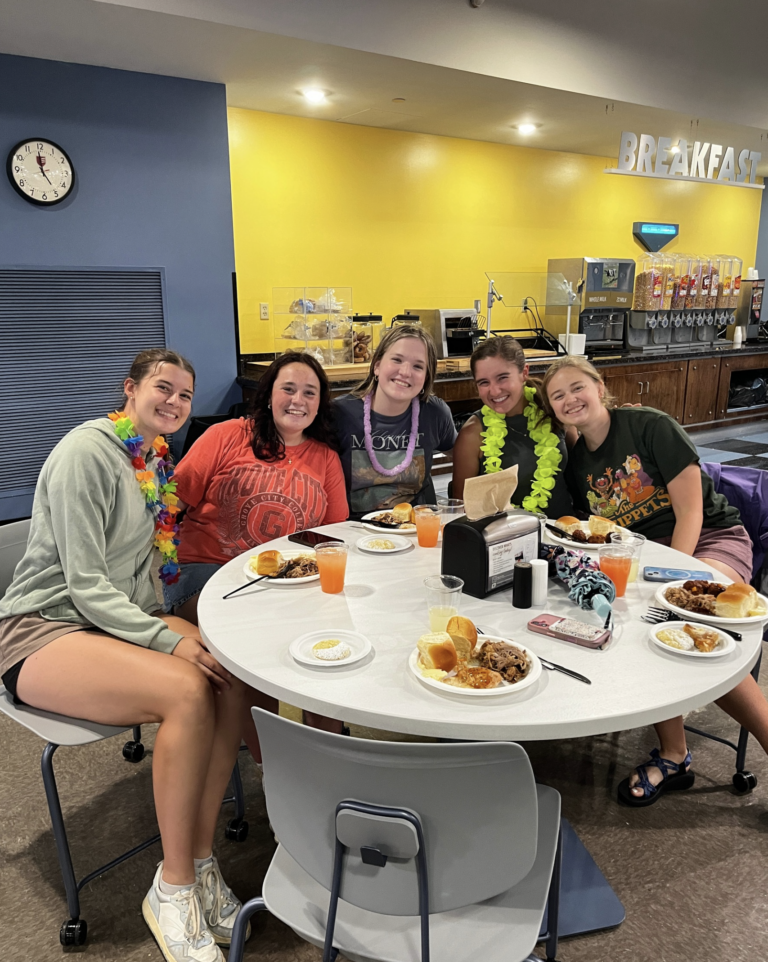 Group of students enjoying Luau