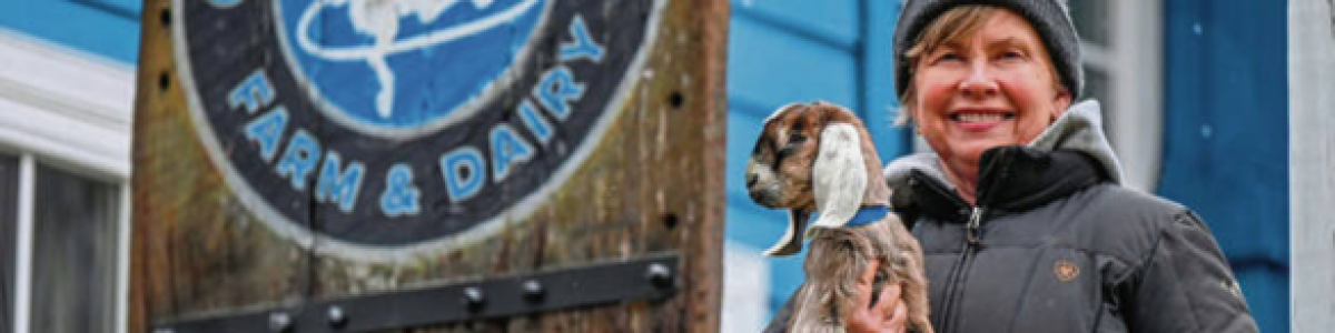women farmers at parkhurst include goat rodeo, pictured
